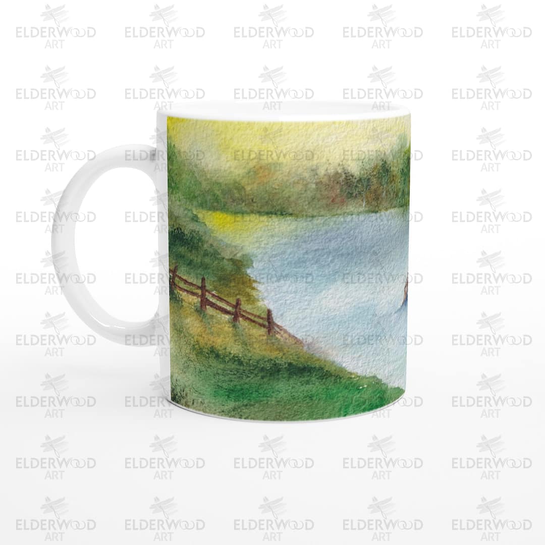 Ceramic Mug - Icy Village Lake