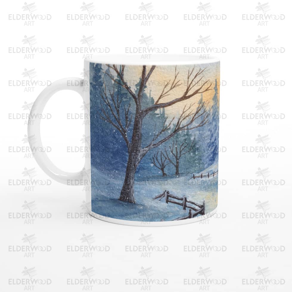 Ceramic Mug - Winter Forest at Sunset